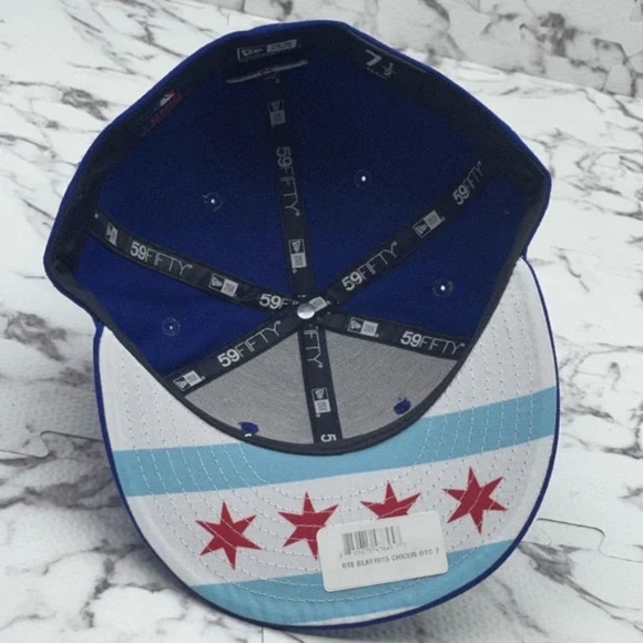 Men's New Era Cap Royal Blue Chicago Cubs 59FIFTY NWT - Picture 5 of 5